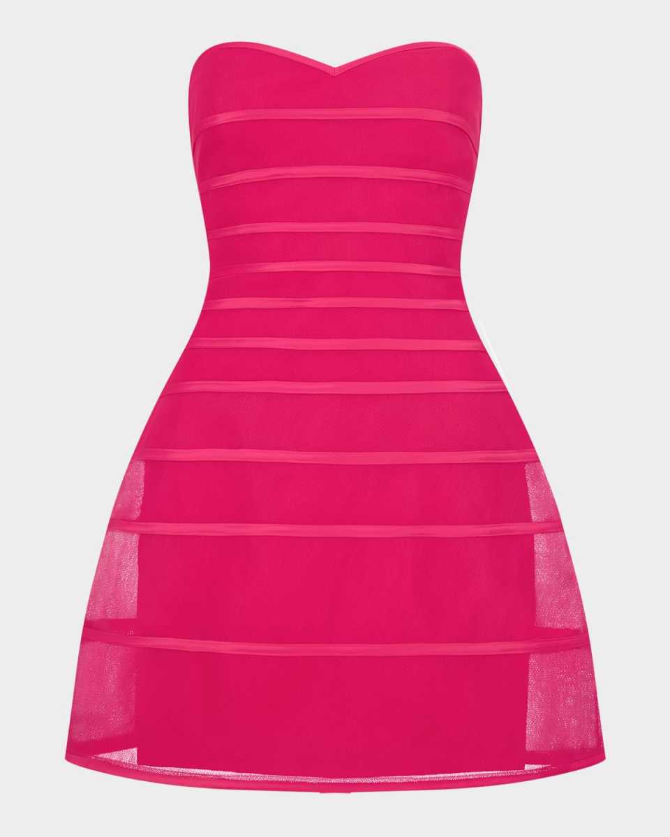 Strapless Fit-&-Flare Mini Dress